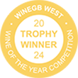 WineGB West Wine of the Year Competition. Winner of Best Red is the Wythall Estate Vintage Estate Red wine.